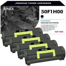4pk Compatible HY Black Toner Cartridge for Lexmark 501H 50F1H00 MS310 MS312 picture