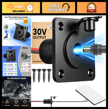 Aluminum Wall Pass-Through Socket for Starlink Mini | IP67 Waterproof 12V Adapte picture