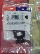 4 pack Leviton 41643-E QuickPort Decora Insert 3-Port Wall Plate Black picture