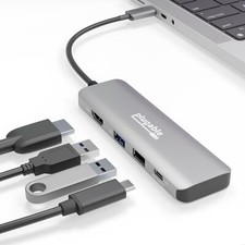 Plugable USB C Hub Multiport Adapter, 4 in 1, 100W Pass Through Charging, USB... picture
