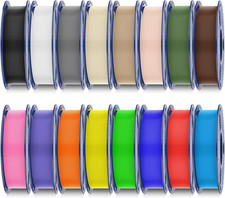 PLA plus Filament 16 Color Bundle Multicolor, 250G Each Spool, PLA+ 3D picture