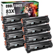 8PK High Yield CF283X Toner Compatible With HP 83X LaserJet M201dw M225dn CF283A picture