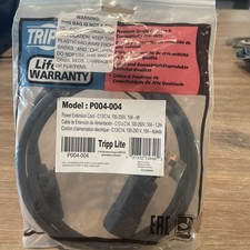 Tripp-Lite P004-004 Power Extension Cord Cable C13/C14 100-250V 10A 4ft picture