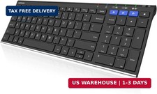 HB193 Universal Bluetooth Keyboard Multi-Device Stainless Steel Full Size Wirele picture