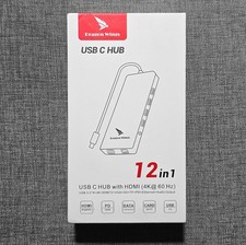 Dragon Wings 12-in-1 USB-C Hub Docking Station 4K HDMI Ethernet PD SD NEW picture
