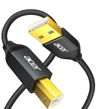 Acer Printer Cable 10ft, USB A to B Cable,High Speed Nylon 10 FT picture