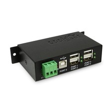 Coolgear Industrial 4-Port Powered USB 2.0 Hub with Port Status LEDs, Black picture