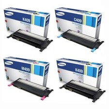 Set 4 GENUINE Sealed Bag SAMSUNG K409 M409 C409  Toners KCM NO YELLOW picture