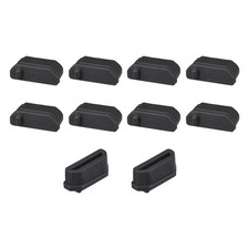 10 x Silicone TV Anti-Dust Stopper Cap Cover for FEMALE Port Black picture