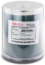100-Pak CMC PRO (TY Technology) =SILVER INKJET (clear hub)= 52X 80-Min CD-R's picture