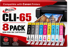 CLI-65 8PK BK/C/M/Y/PC/PM/GY/LGY Ink Cartridge Set PIXMA PRO-200 PRO-200S picture