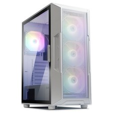 i3 Neo ATX Mid-Tower RGB Gaming PC Desktop Computer Case, White picture