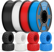 95A HS TPU Filament Bundle 1.75Mm, Black White Blue Red, 1Kg*4 | High Speed HS / picture