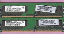 2GB 2x1GB PC2 5300 DDR2-667 ELPIDA EBE10UE8ACFA-6E-E IBM 41X4256 Ram Memory Kit picture