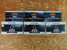 Lot Of 3 genuine LEXMARK 14L0173 200 Black Ink Cartridges 625p NIB picture