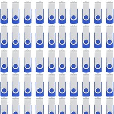 Kootion USB2.0 8GB Metal Swivel Style USB Flash Drive 1/10/100pcs Wholesale Blue picture