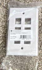 Monoprice Wall Plate Keystone 6 Port White Compatible Model 6733 picture