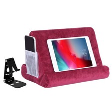 2pcs Multi-Angle Tablet Holder Cushion Stand with Net Pocket & Black Color Ph... picture