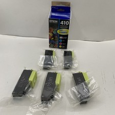 Epson 410XL LOT Of 5 Black XL x3 Photo Black x1 & Yellow x1 Genuine 10/2026 NEW picture