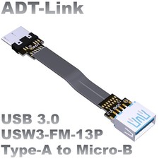 ADT-Link USB3.0 Male to Female Connection Data Cable Type-A Transfer Micro-B New picture