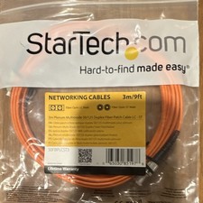 StarTech.com 3m LC-ST Duplex Fiber Optic Patch Cable Orange 50FIBPLCLCST3 picture