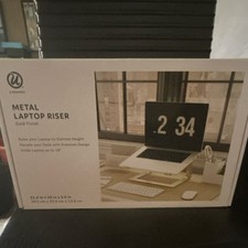 U Brands Metal Laptop Riser Gold Adjustable Ergonomic Stand Up to 18