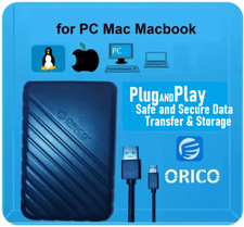 External  1TB Hard Drive USB 3.0  for MacBook Mac Laptop PC Windows Plug n Play picture