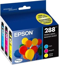 Epson 288 C/M/Y 3pk Ink Cartridges - Cyan, Magenta, Yellow (T288520-CP): Printer picture