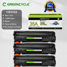 GREENCYCLE 3-Pack CB435A 35A Black Toner for HP LaserJet P1005 P1006 P1008 P1009 picture