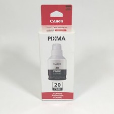 NIB Canon 20 PGBK Black Ink Bottle GI-20 PGBK 170ml for PIXMA G5020 G6020 G7020  picture