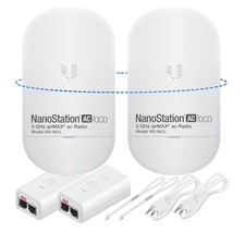 Wireless Bridge Ubiquiti LOCO5AC PRE-CONFIGURED, Bundle of 2 Ubiquiti Nanostatio picture