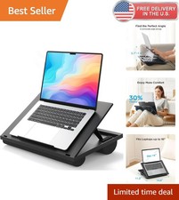 Adjustable Lap Desk with 8 Angles - 15.6 Laptop Support - Black - Portable picture