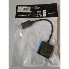 4XEM 4XDPDVI 8In DisplayPort to DVI Adapter Single Link DVI 24 Plus 5 Black picture