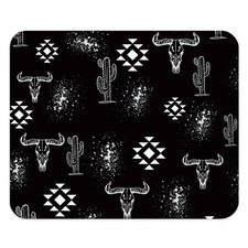 Qnhij Black Western Decor Mousepad, Gifts for Coworkers Employees, 9.5x8 Inch picture