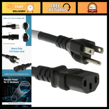 15ft Heavy Duty AC Power Cord, 14AWG NEMA 5-15P to C13, Durable & Reliable picture