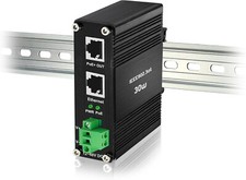 New - Zhimao 30W PoE Injector Industrial DIN Rail Power Adapter Gigabit 48V Poe picture