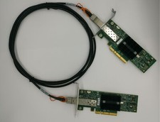 LOT OF 2 Mellanox MNPA19-XTR 10GB ConnectX-2 10Gbe 1m SFP+ Cable Network Card- picture