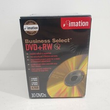 IMATION BUSINESS SELECT DVD+RW 10 Pack Rewritable DVD Discs 4.7GB New Sealed picture