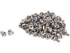 StarTech.com CABSCREWM6 50 Pkg M6 Mounting Screws and Cage Nuts for Server Rack picture