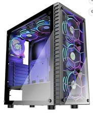 Musetex G05 S6 ARGB Mid-Tower PC Case W/ Tempered Glass & 6 ARGB Fans - Open Box picture