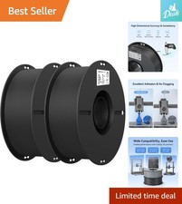 Eco-Friendly 2KG Black PLA Filament 1.75mm - Dimensions & Stability Assured picture
