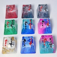 Handmade Backlit Key Cap For Cherry MX Mechanical Koi Fish Resin Keycaps 1U picture