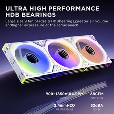 Jungle Leopard PC Fan JM-V2 120 Daisy-Chaine  Fan —— White Reverse picture