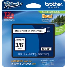 Brother TZ221 TZe221 9mm P-touch black on white PT1290RS PTH100 PTH300 PTH300LI picture
