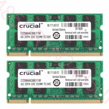 8GB 4GB DDR2 PC2-6400 800 Laptop RAM Crucial For Dell Inspiron 1440 1545 1750 picture