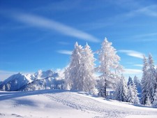 Landscape trees nature sky mountains sunlight blue clear Custom Gaming Mat Desk picture