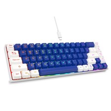 GEODMAER 65% Gaming Keyboard, LED Backlit Mini Wired Keyboard, Ultra-Compact ... picture