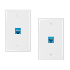 Iwillink Blue 1-Port Cat6A Ethernet Wall Plate 2-Pack picture