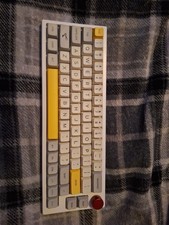 EPOMAKER TH80 PRO 75% Hot Swappable Mechanical Switch Keyboard White Yellow Grey picture