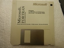 Vintage Microsoft FORTRAN for Ms-DOS Os/2 Floppy Disk QuickWin Graphics library picture